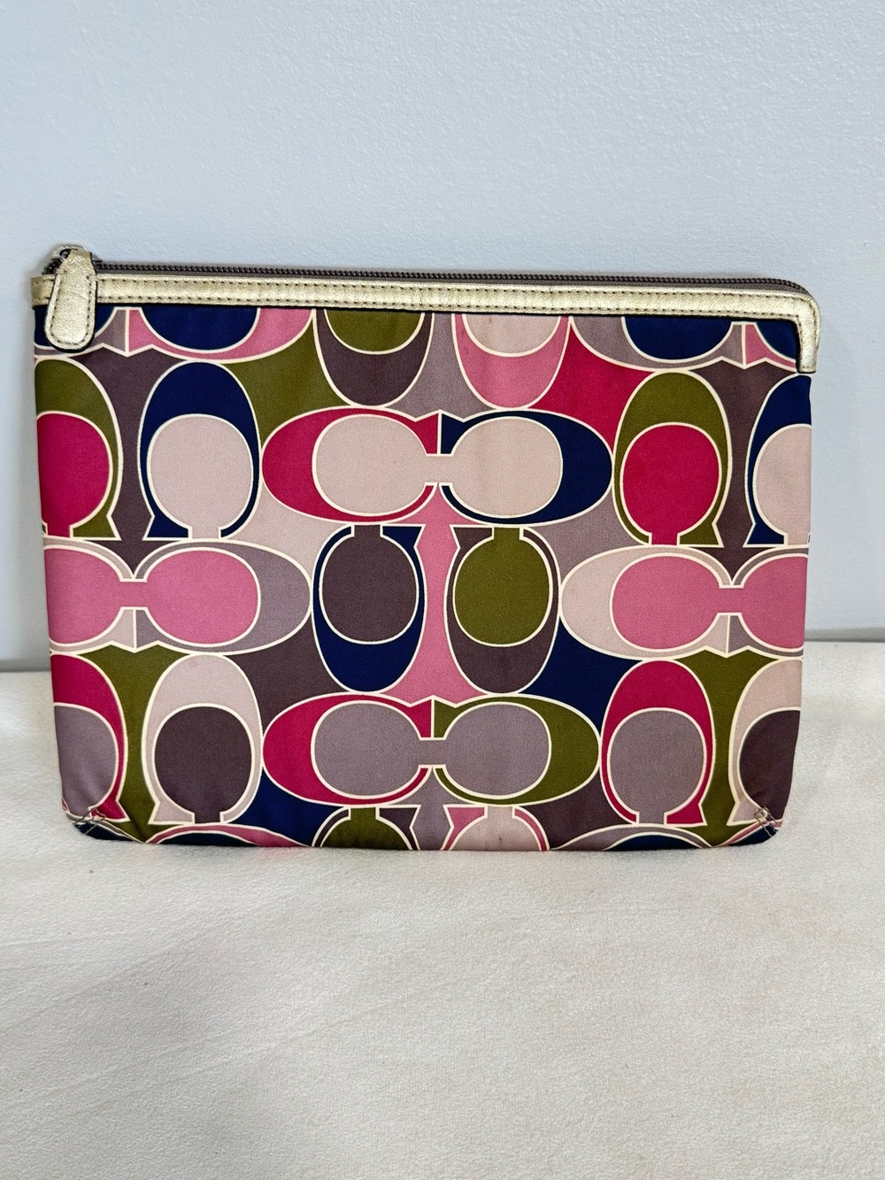 COACH Vintage Y2K Signature Multicolor Laptop Sleeve Portfolio Case Pouch